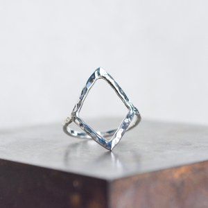 Diamond Shape Stacking Ring Sterling Silver